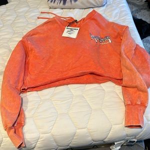 Cropped orange daydreamer sweatshirt